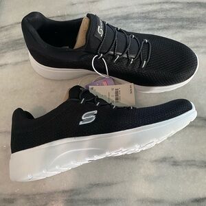 Skechers Black and White Athletic Shoes